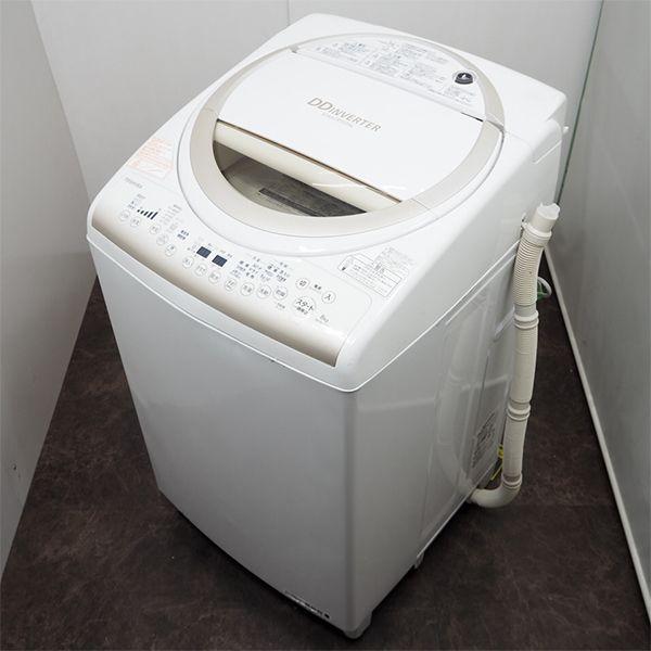 中古/SGB-AW8V2W/洗濯乾燥機/洗8.0kg乾4.5kg/TOSHIBA/東芝/AW-8V2/静音