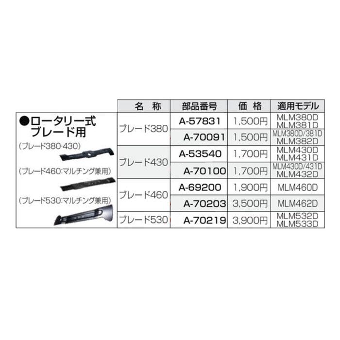 マキタ 芝刈機 ロータリー式ブレード用 ブレード430 A-70100｜kyotoyamamura｜02