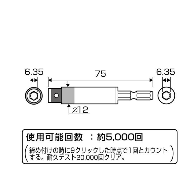 アネックス 電気工事用トルクアダプター M3.5　(ATA-M3.5)｜kyotoyamamura｜03