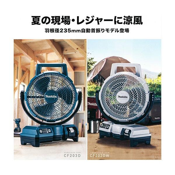 マキタ　充電式ファン　自動首振りモデル　CF203DZ　18V/14.4V対応(バッテリ不付)　ACアダプタ付01