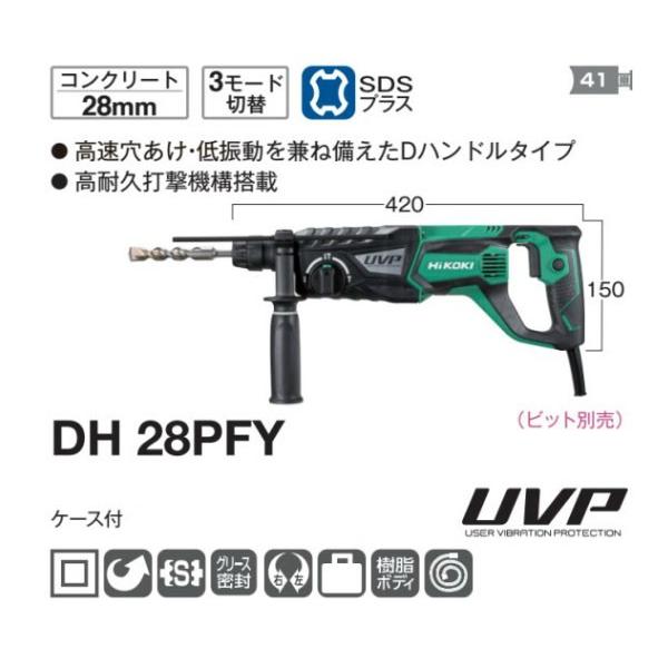 HiKOKI ロータリーハンマドリル DH28PFY SDSプラス ビット別売