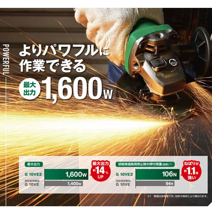 HiKOKI 電子ディスクグラインダ G10VE2 100mm : ヤマムラ本店 - 通販 