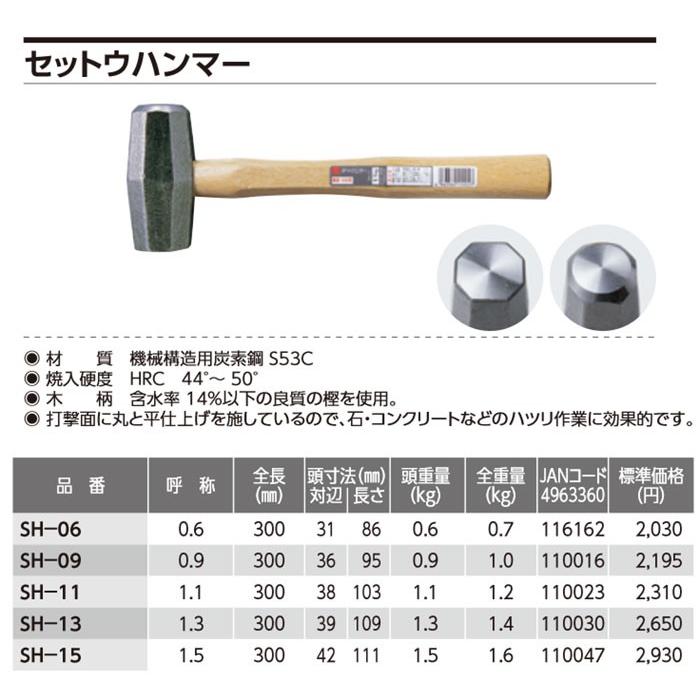 オーエッチ工業 セットウハンマー Sh 15 呼称1 5 全長300mm ヤマムラ本店 通販 Paypayモール