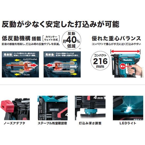 マキタ 18V 充電式タッカ ST421DRG J線ステープル専用/4mm 6.0Ah
