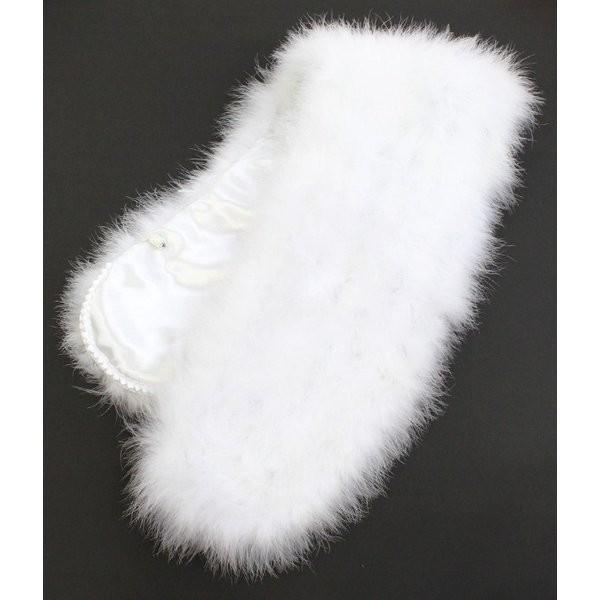 振袖用 ショール ストール 成人式 結婚式 ファー マラボー 大判 水鳥