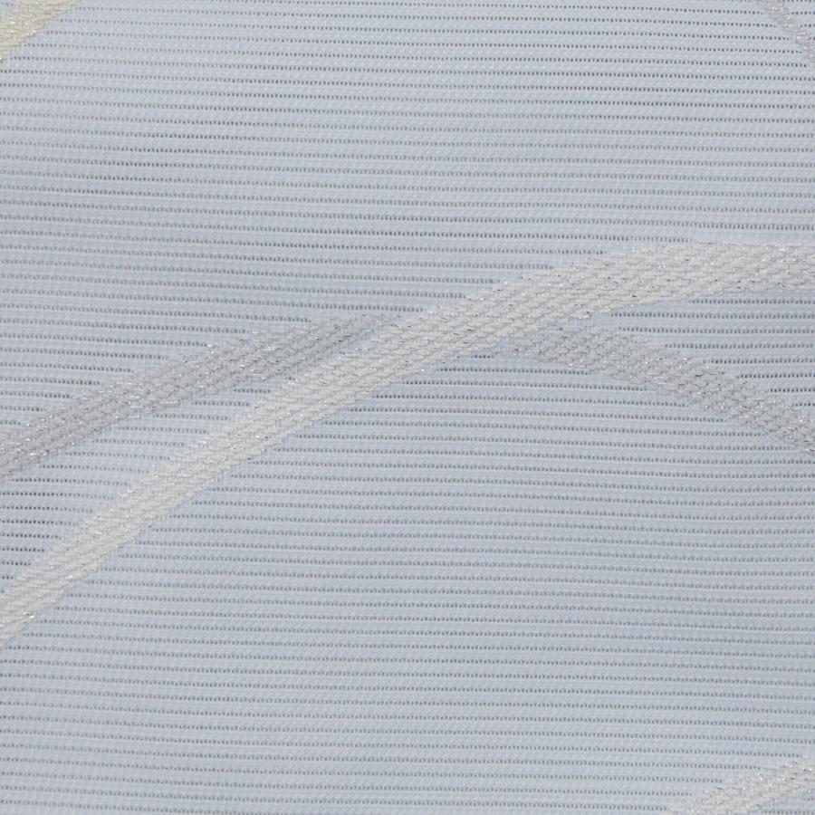 名古屋帯 正絹 夏 仕立て上がり 夏帯 絽 薄 水色 露芝 新品 未使用