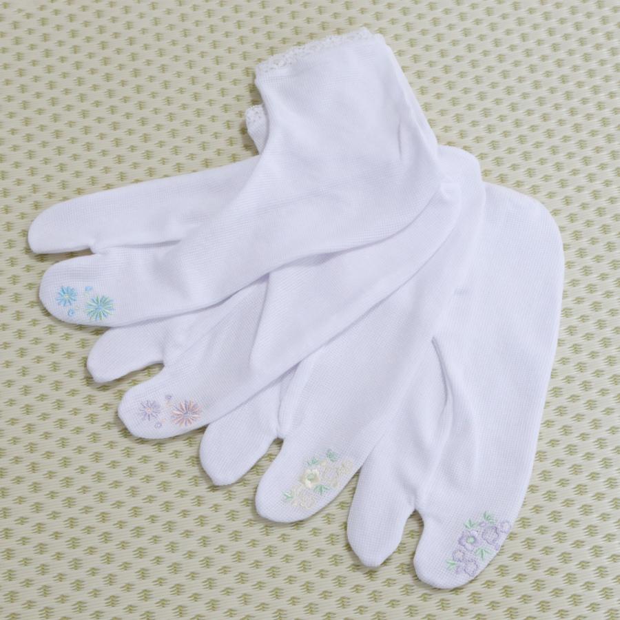 足袋 夏用 レディース 刺繍 レース付き 単衣 夏 東レ さらら
