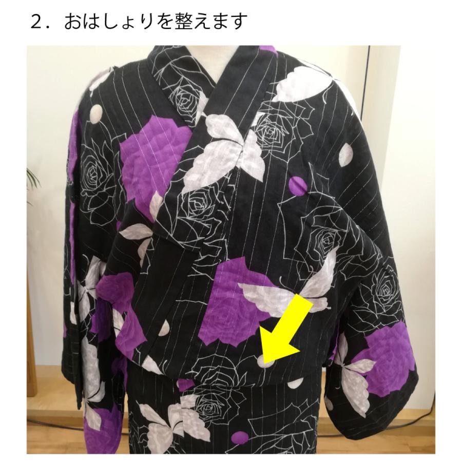 浴衣、帯、下駄(箱あり)、伊達締め、浴衣スリップセットに着付けの仕方説明書付き 浴衣 着付け小物 4点セット M L スリップ 伊達締め 腰紐 帯板