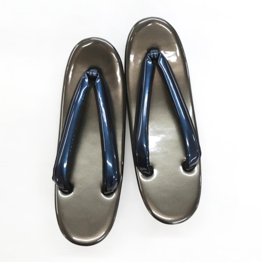 振袖用 草履 バッグ セット ネイビー 紺 青 ブルー ダークグレー 無地