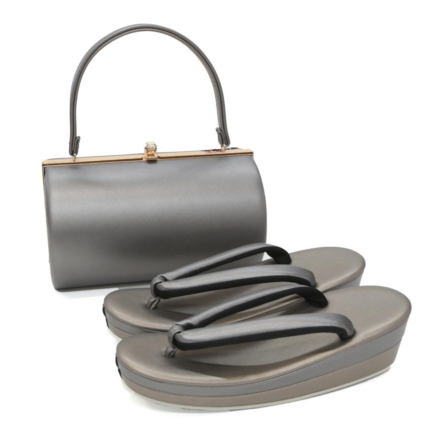 成人式 草履 バッグ セット 振袖用 レディース 女性用 グレー 薄茶