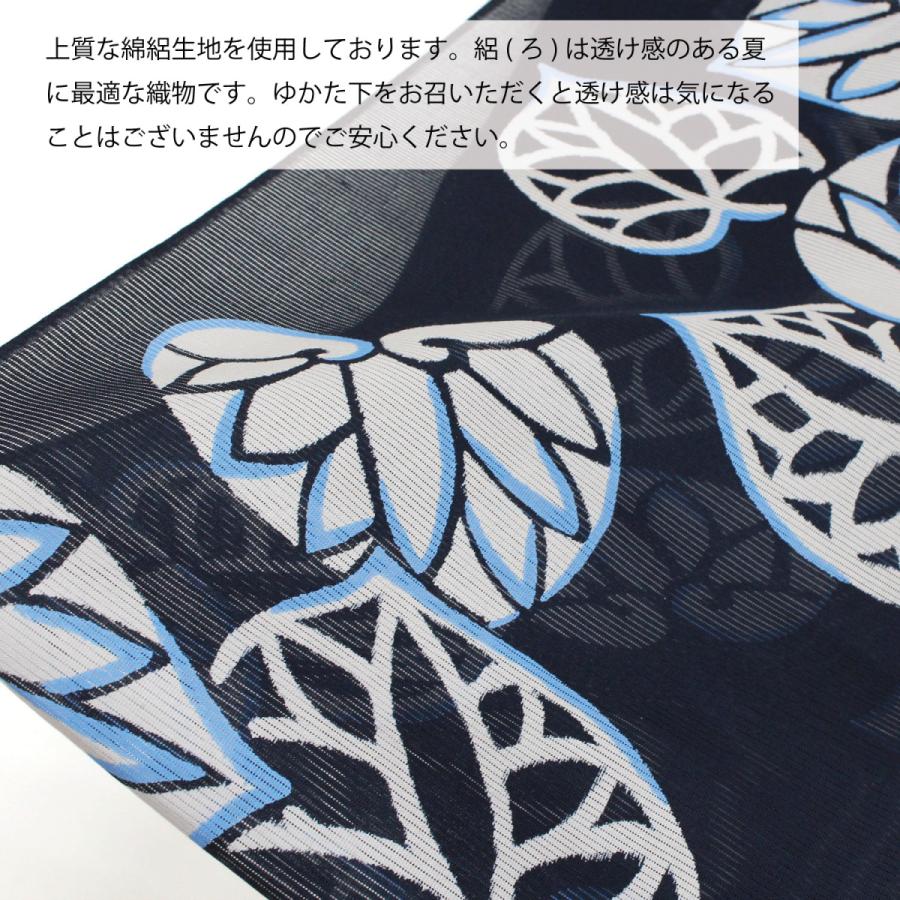 紫織庵 ゆかた 反物 生地 浴衣 新品 綿絽 大正友禅 未仕立て 紺 紫織庵 ゆかた 反物 生地 浴衣 新品 綿絽 大正友禅 未仕立て 紺
