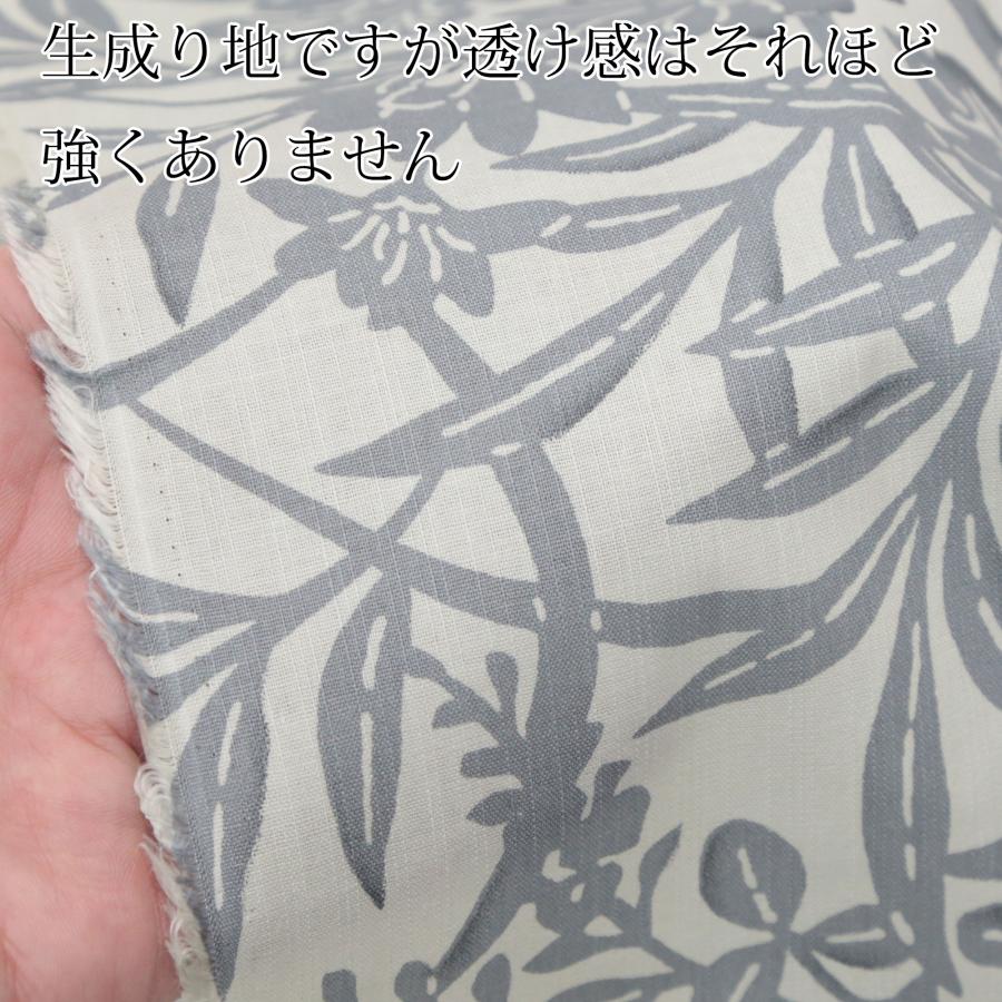 浴衣 反物 生地 日本製 教材用 レディース 生成り 薄墨色 灰 ライト