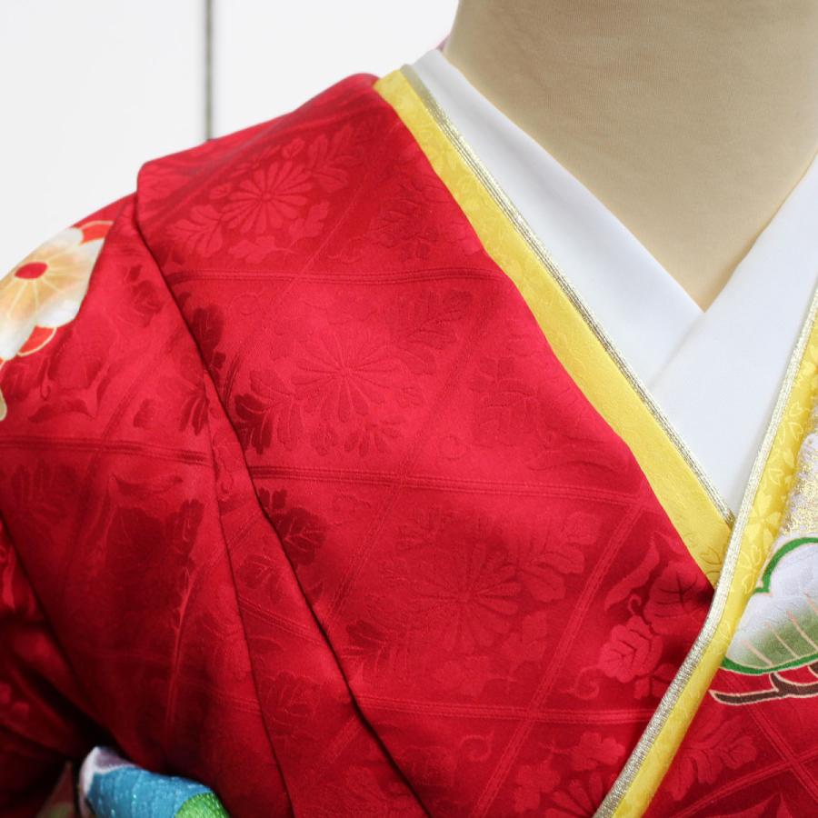 5109　振袖 単品　成人式　結婚式　卒業式　赤　辻ヶ花　正絹 5109振袖 単品成人式結婚式卒業式赤辻ヶ花正絹