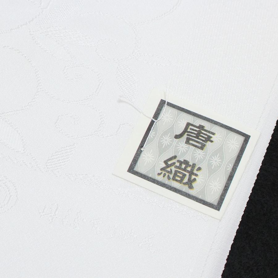 帯揚げ 礼装用 留袖用 フォーマル 金 白 ホワイト 京都 衿秀 高級 結婚式 婚礼 絹100％ 唐織 刺繍 着物 袋帯 黒留袖 白い帯揚げ 単品 花嫁 母 白地_5