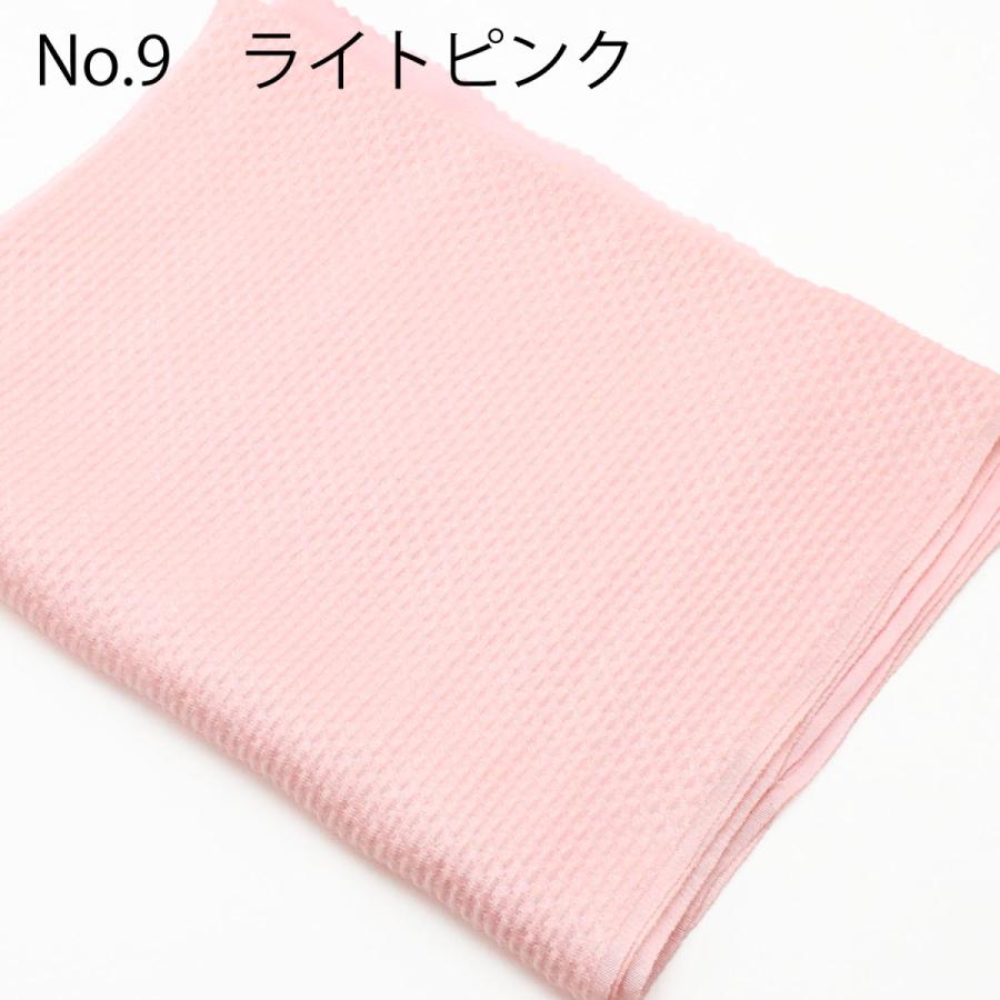 帯揚げ 正絹 くすみ薄ピンク ゴールド ラメ入り 金糸 膨れ織 ちりめん