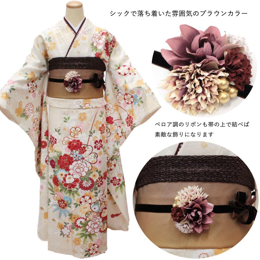 帯締め 振袖 飾り付き 帯締め飾り 花 アンティーク 成人式 帯〆 帯締め 振袖 飾り付き 帯締め飾り 花 アンティーク 成人式 帯〆