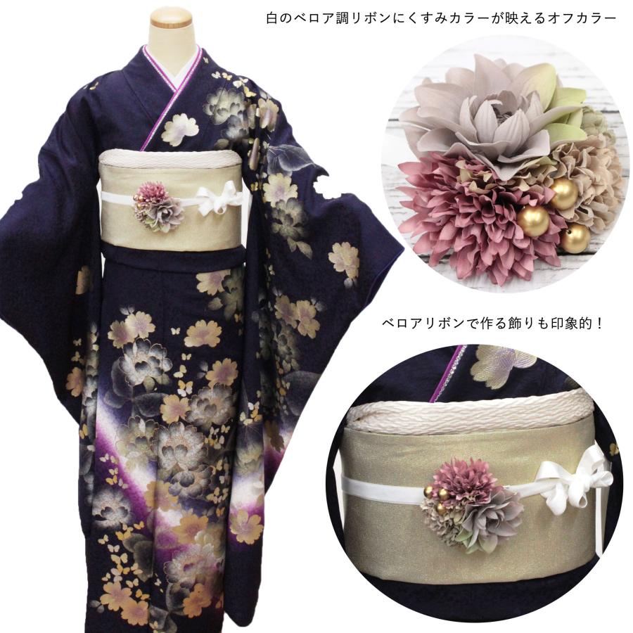 帯締め 振袖 飾り付き 帯締め飾り 花 アンティーク 成人式 帯〆 帯締め 振袖 飾り付き 帯締め飾り 花 アンティーク 成人式 帯〆