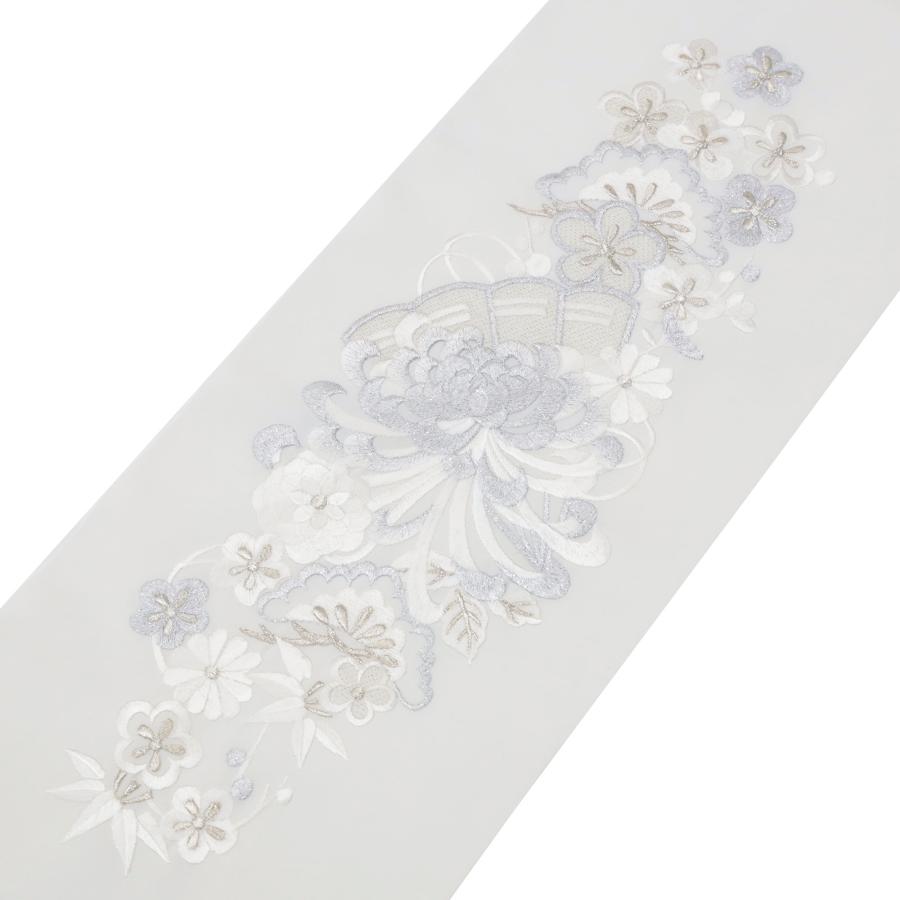 クレア半襟 半衿 正絹 白 刺繍入り 花柄 han092 han077 在庫限り 半襟 半衿 正絹 シルク ししゅう 刺繍半衿 日本製 ピンク