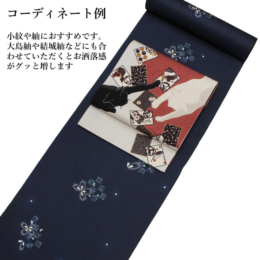 wakka 名古屋帯 京袋帯 正絹 お太鼓柄 仕立て済 新品 未使用 袷 単衣