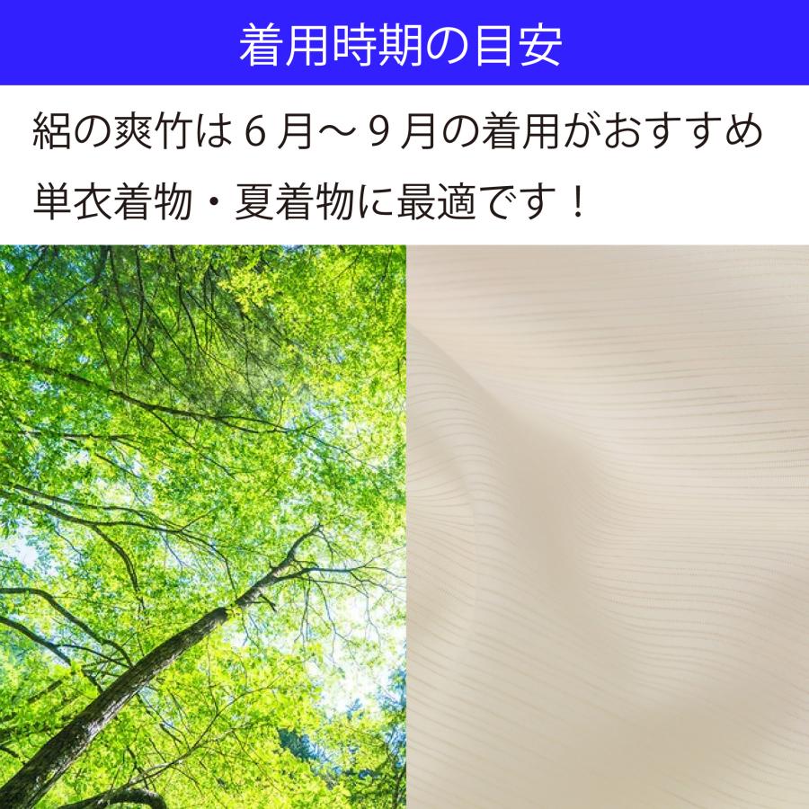 お仕立て付き／ 東レ 爽竹 長襦袢 反物 洗える 6月 7月 8月 9月 最適