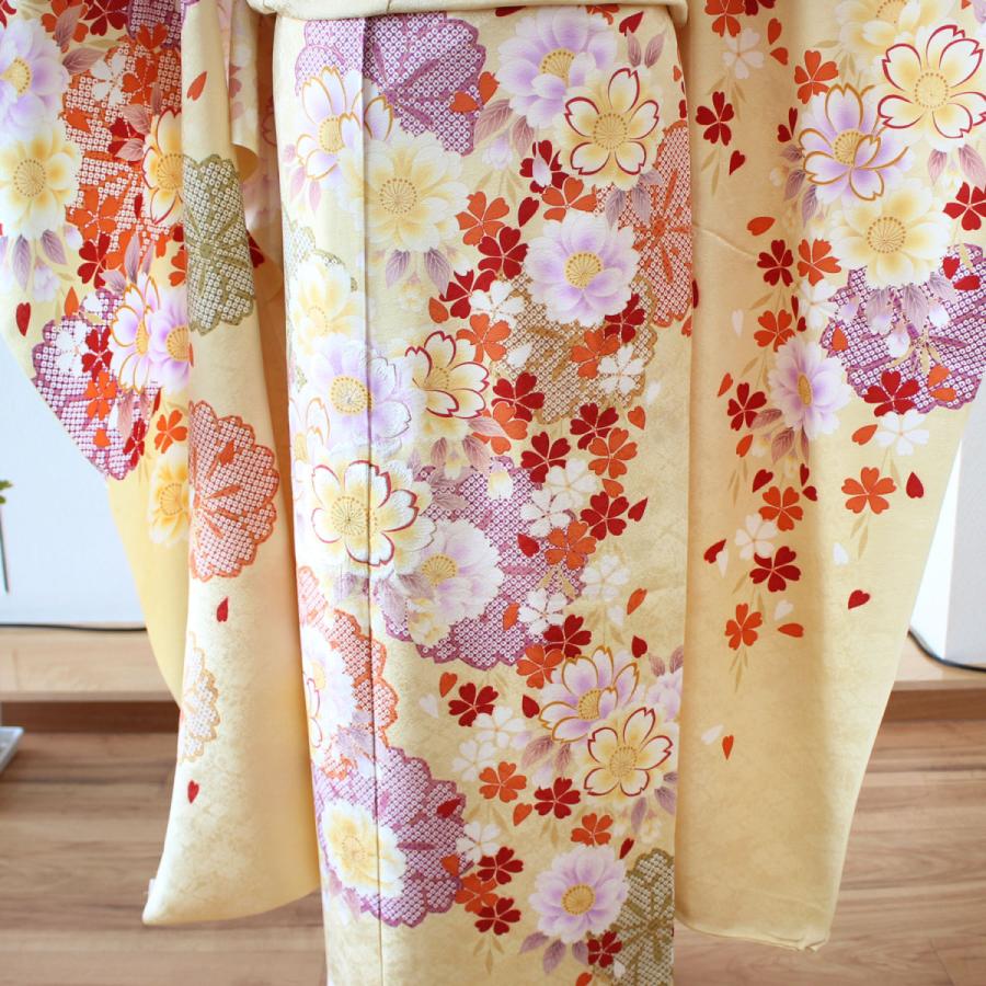 振袖 正絹 格安 新品 仮絵羽 生地 単品 未仕立て品 成人式 結婚式など
