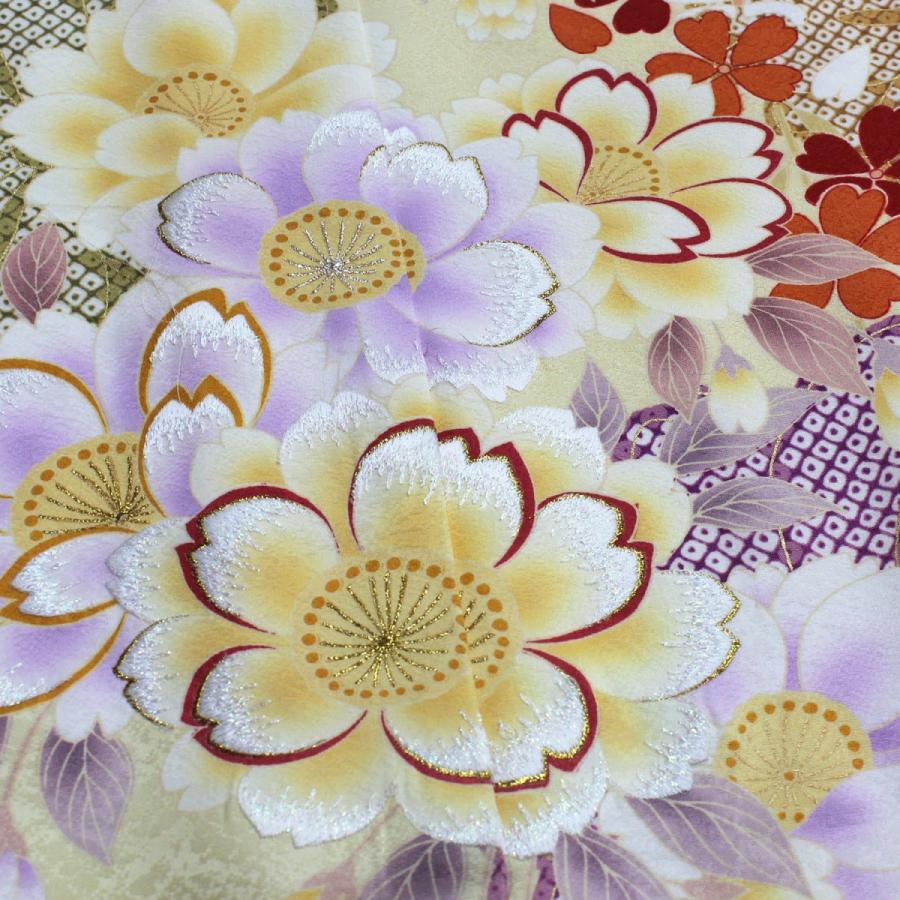 振袖 正絹 格安 新品 仮絵羽 生地 単品 未仕立て品 成人式 結婚式など