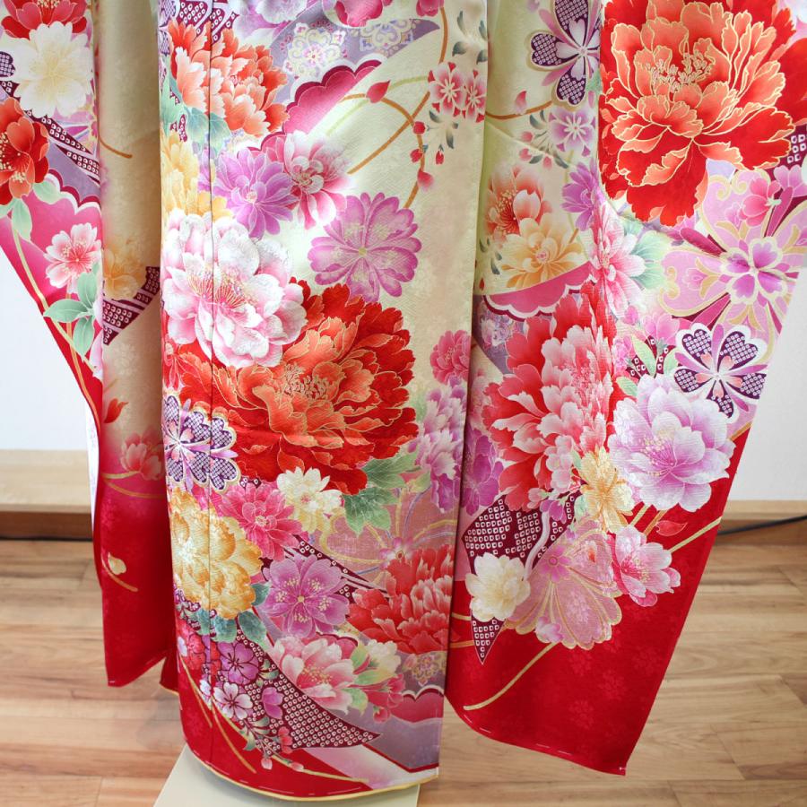 振袖 正絹 格安 新品 仮絵羽 生地 単品 未仕立て品 成人式 結婚式など