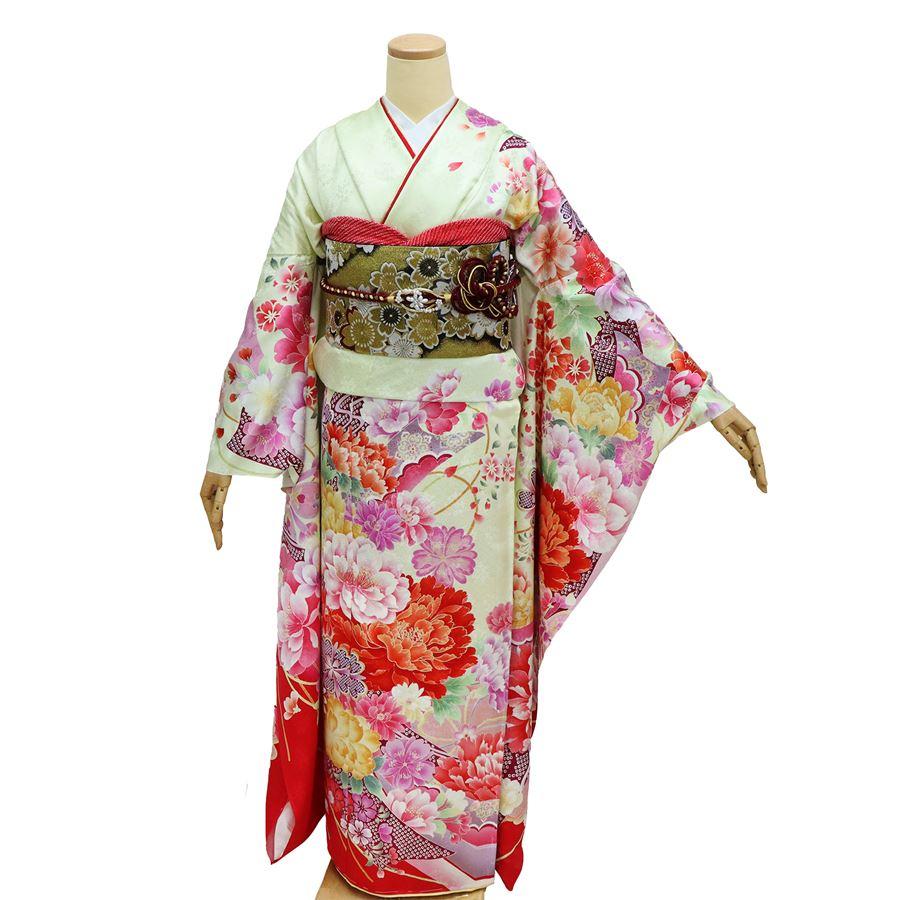 未仕立て！正絹　中振袖！ 仮仕立て！愛らしい古典柄！ 振袖 成人式 未仕立て 新品 お仕立て付き 販売 購入品 トータル