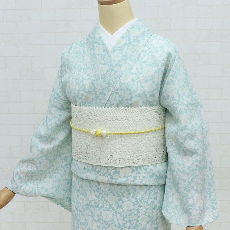レース 半巾帯 半幅帯 レース帯 帯 着乃嘉 kinoka ポリエステル 黒 白