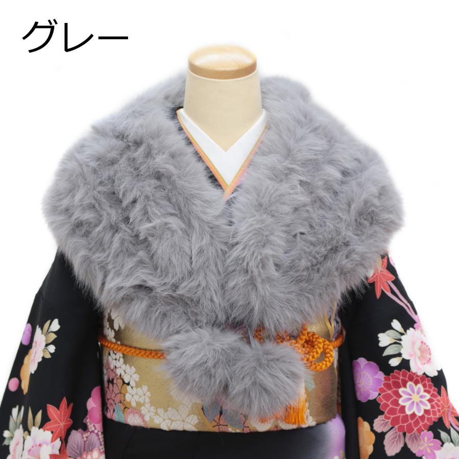 大判 テン系 リアルファー ショール / 200㎝ 人工繁殖 大判 テン系