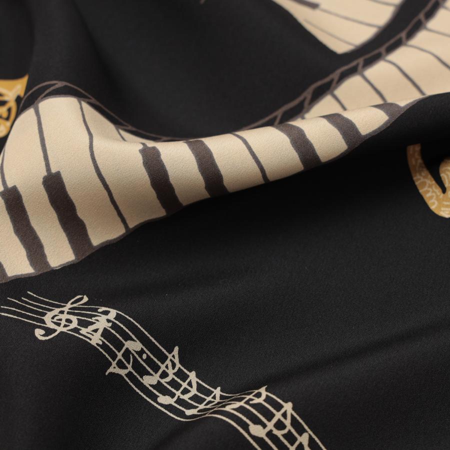 正絹 長襦袢 黒 ブラック カジュアル 生地 反物 日本の絹マーク付き