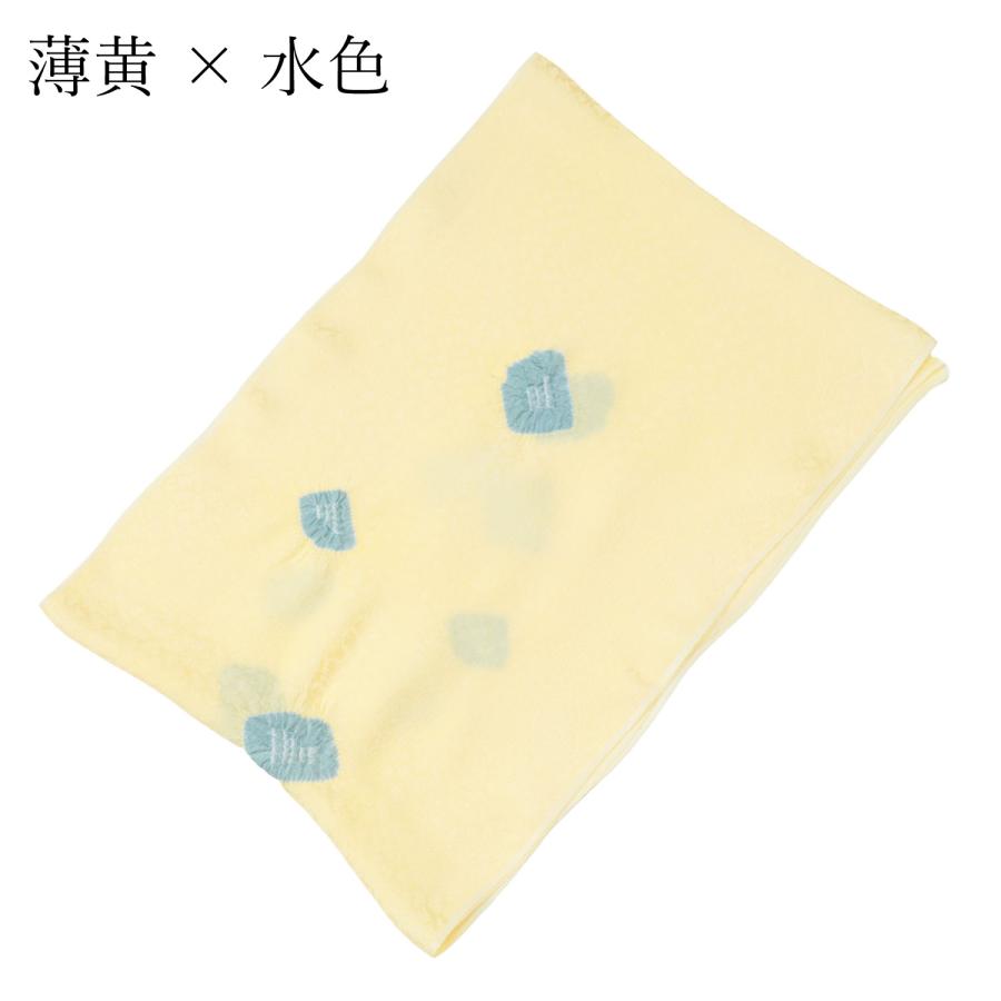 帯揚げ ３枚 セット まとめて 正絹 薄卵色 グリーンぼかし 薄ピンク 絞り 地紋 金糸 フォーマル 春 秋 冬 未使用 新古品 みやがわ sb12 kimono-chidori_k1129