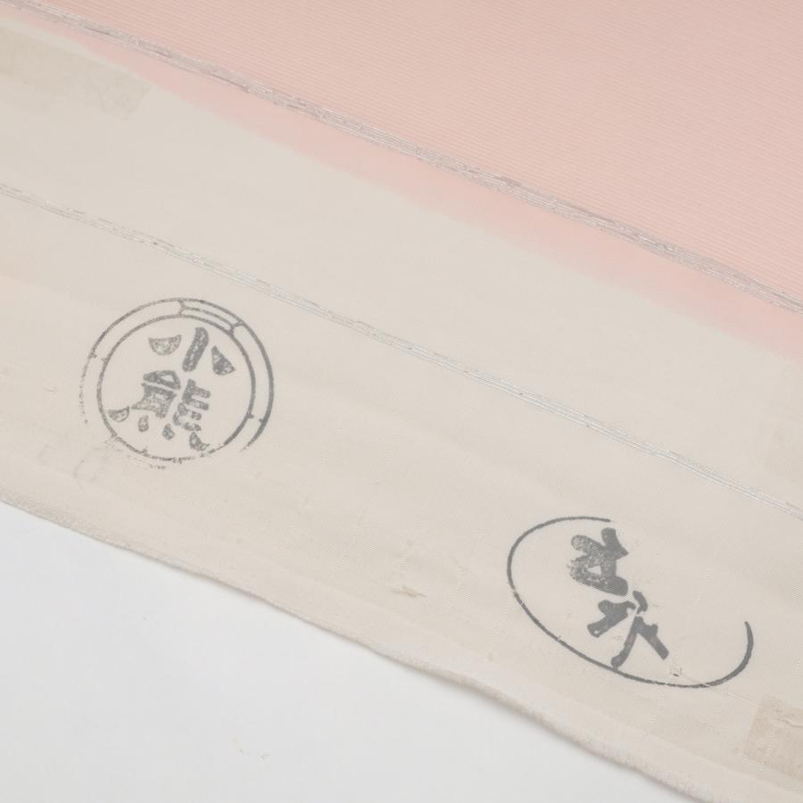 正絹 付け下げ 附下 夏 絽 五泉 駒絽 小熊機業 手描き 友禅染 サーモンピンク 薄ピンク  夏物 夏着物 和服 女性 レディース 上品 フォーマルの画像