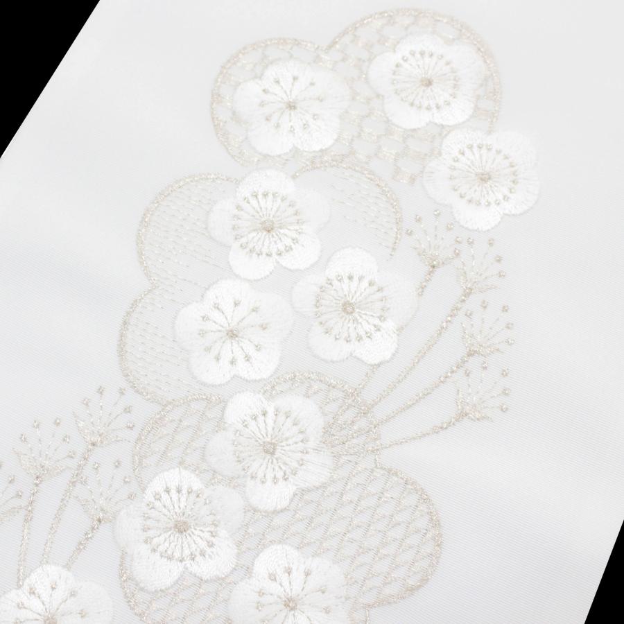 半衿 刺繍 振袖 袴 長襦袢 半襟 銀 シルバー 優しい銀色 刺繍半襟 刺繍