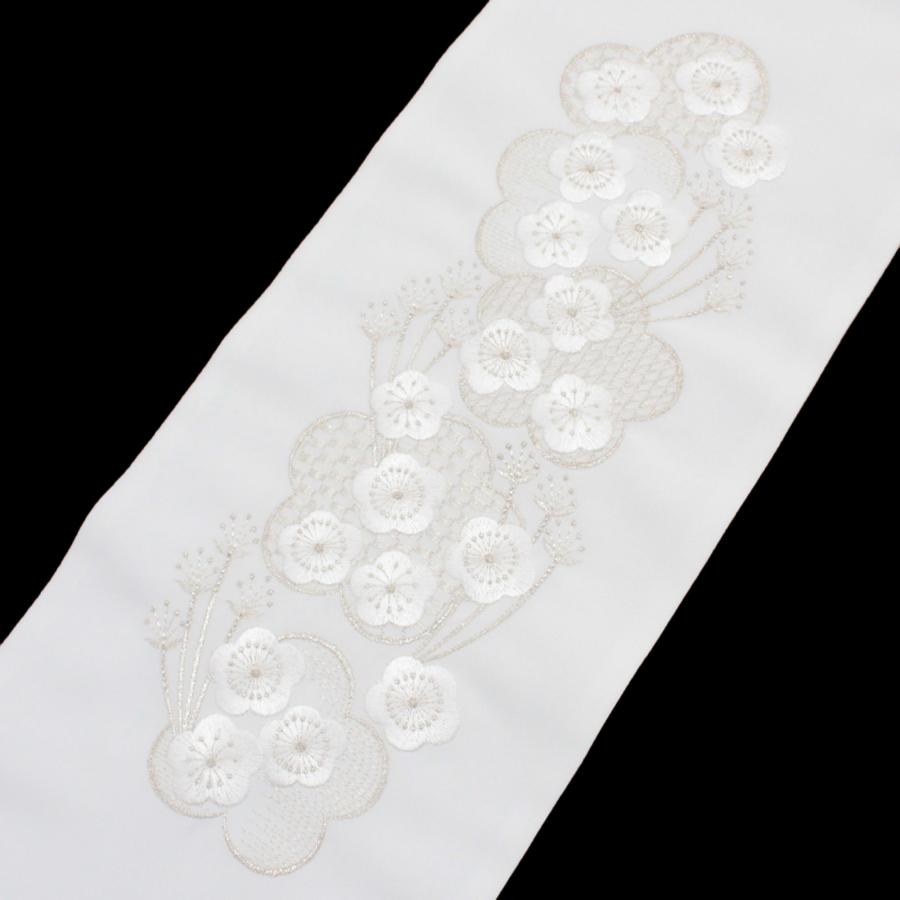 半衿 刺繍 振袖 袴 長襦袢 半襟 銀 シルバー 優しい銀色 刺繍半襟 刺繍