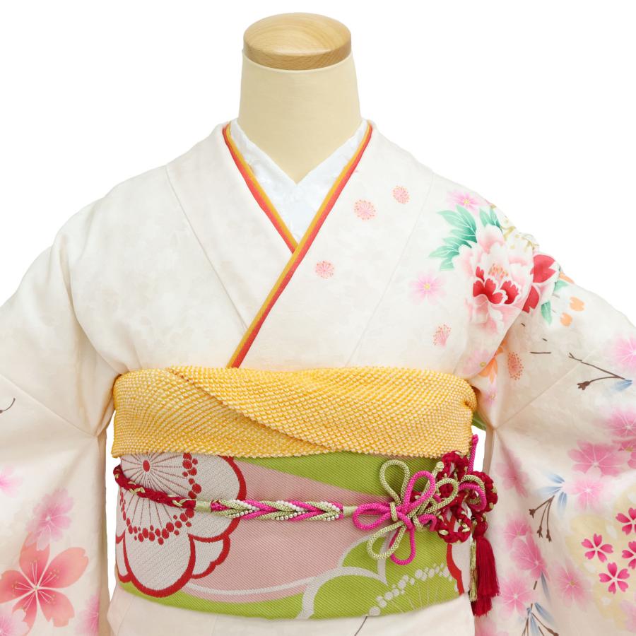振袖 中古 フルセット 販売 成人式 正絹 美品 長襦袢 袋帯付き 結婚式