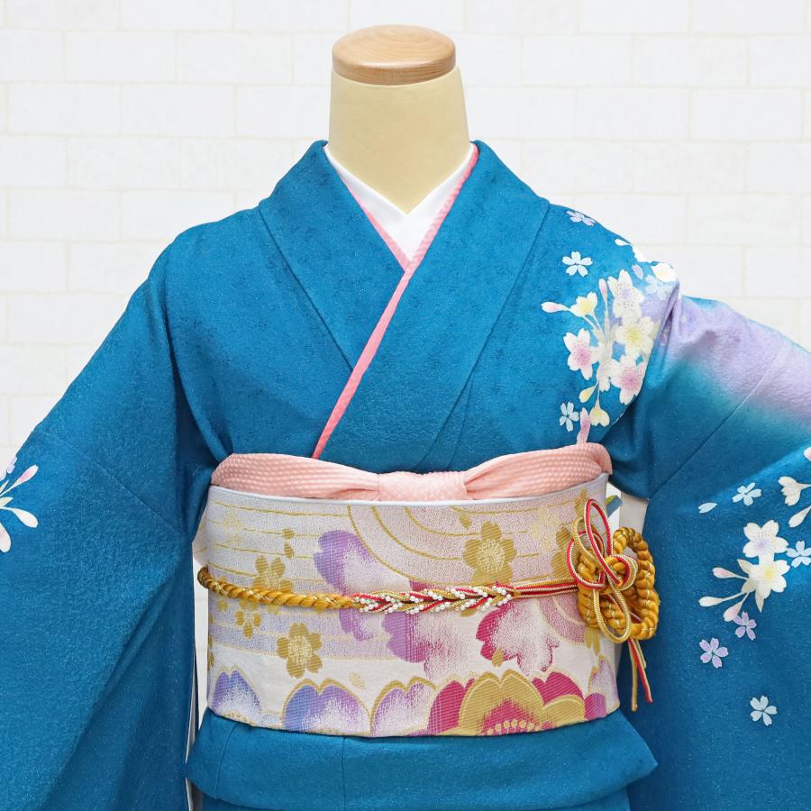 振袖 中古 フルセット 販売 成人式 正絹 美品 長襦袢 袋帯付き 結婚式 