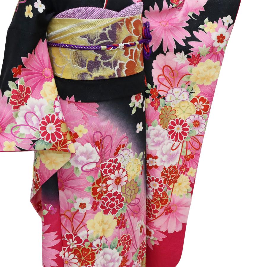 振袖 中古 一式セット 販売品 成人式 結婚式 正絹 美品 小物 袋帯付き