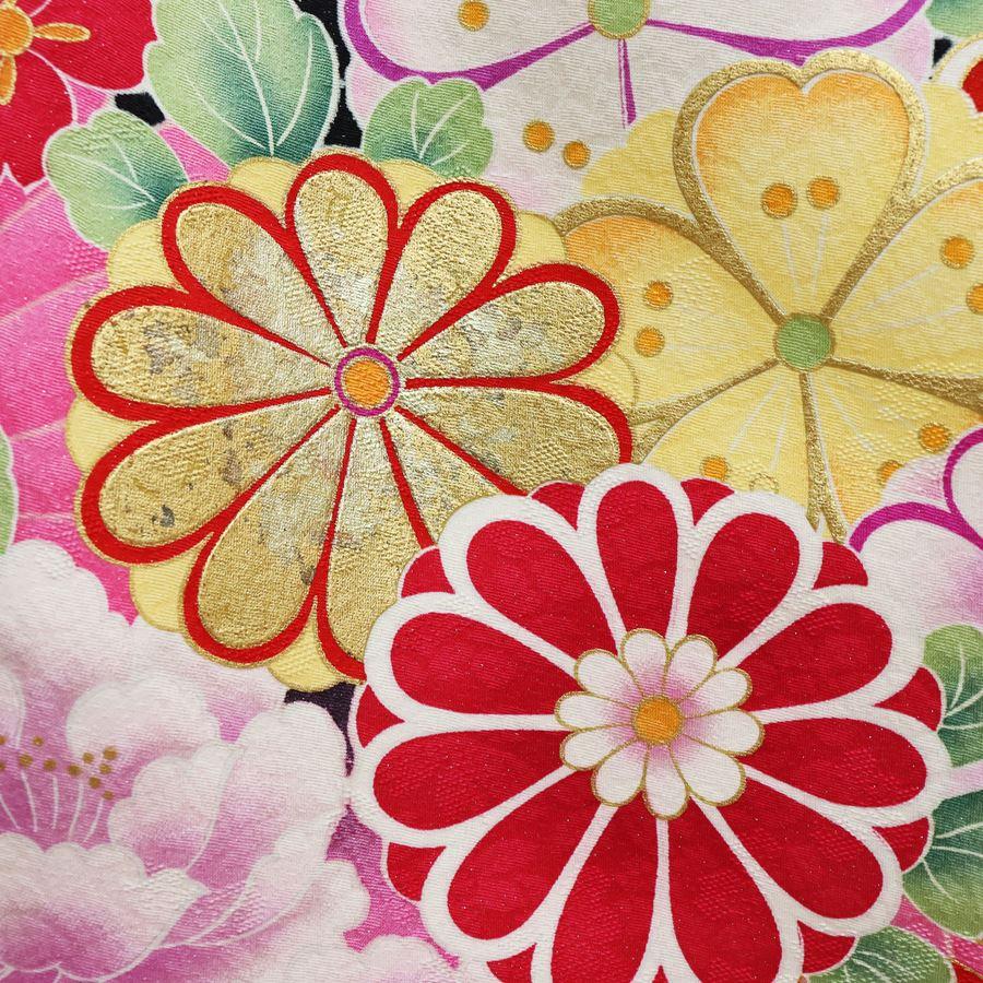 振袖 中古 一式セット 販売品 成人式 結婚式 正絹 美品 小物 袋帯付き