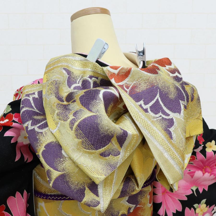 振袖 中古 一式セット 販売品 成人式 結婚式 正絹 美品 小物 袋帯付き