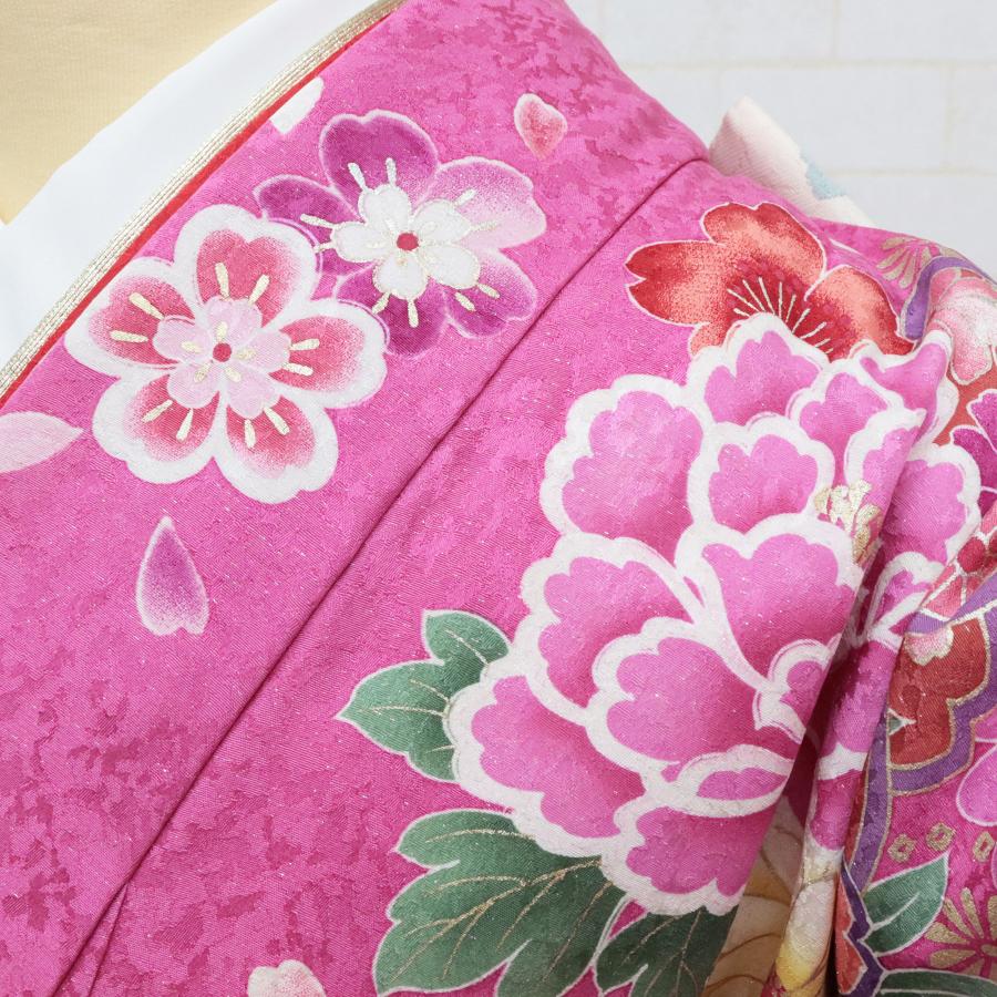 帯新品】振袖 中古 フルセット 正絹 格安 リサイクル 仕立て上がり
