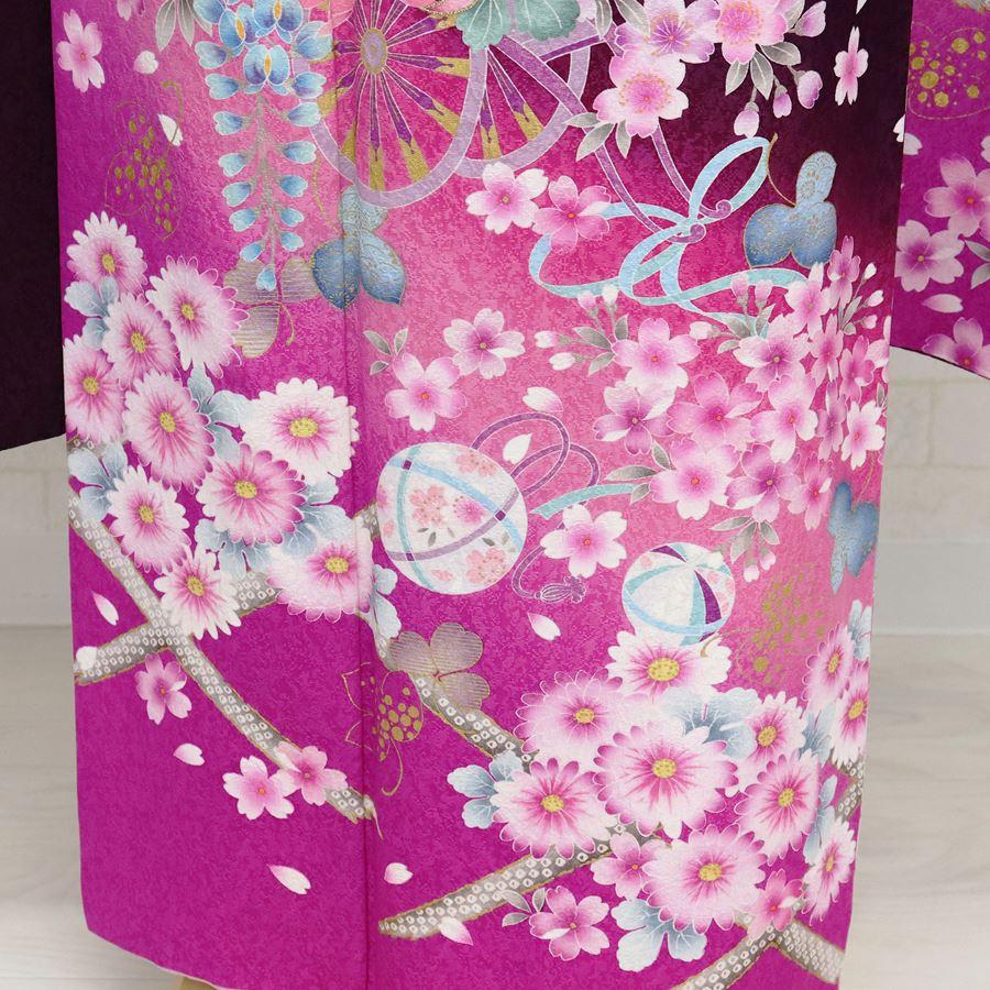 正絹 振袖 絵画の様な桜柄 成人式 結婚式 卒業式 振袖 中古 販売 フルセット 正絹 一式 成人式 晴れ着 結婚式 格安 良品