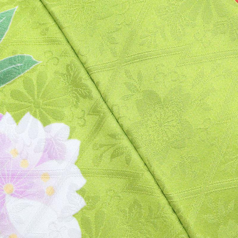 振袖 中古 正絹 格安 安い 美品 リサイクル 黄緑 ひわ色 古典 振袖 中古 正絹 格安 安い 美品 リサイクル 黄緑 ひわ色 古典