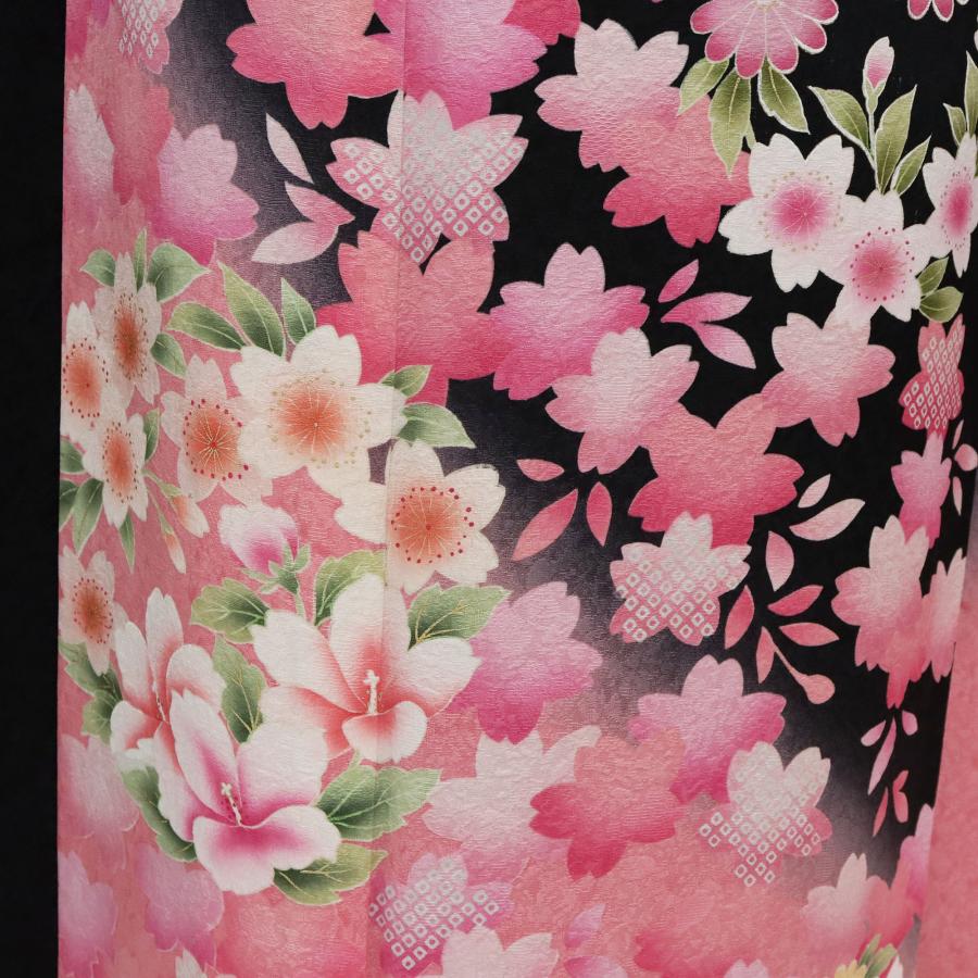 美品 桜模様 ピンク色 銀通し 金彩 袷 正絹 成人式 振袖 着物 02 美品 桜模様 ピンク色 銀通し 金彩 袷 正絹 成人式 振袖 着物 02