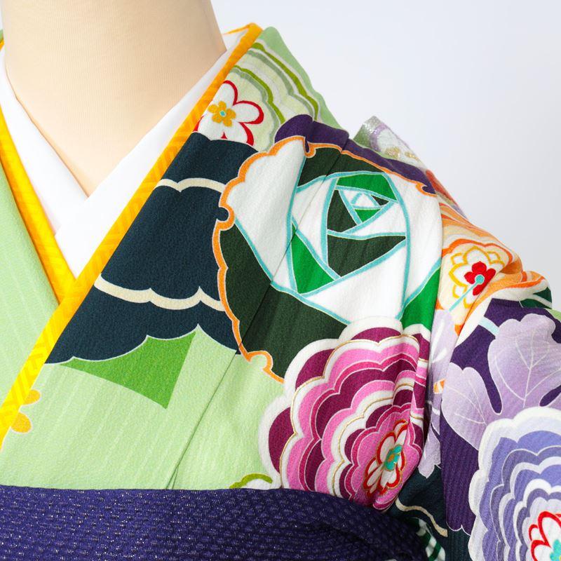 正絹お振袖10点フルセット　緑×白　新品未仕立て品　お仕立て付き 楽天市場】振袖フルセット 購入 正絹の通販