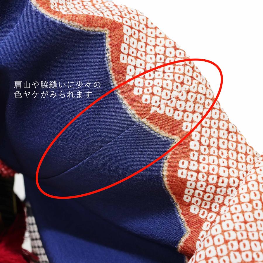 振袖 単品 中古 着物 販売 純古典 王道 格調高い 紺 青 成人式