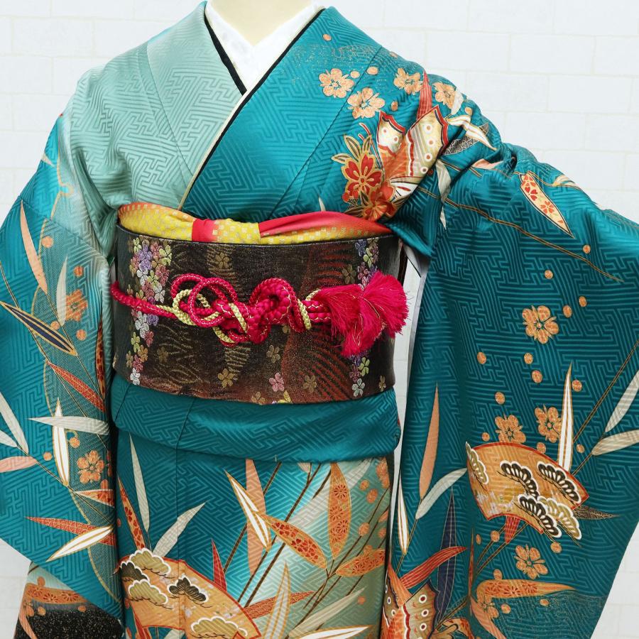 振袖 中古 正絹 格安 安い 美品 リサイクル 仕立て上がり 晴れ着 着物