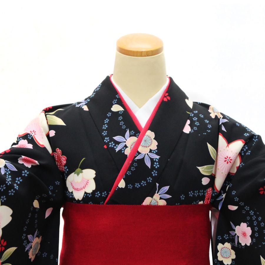 2尺袖 ポリエステル着物 袴用 新品未使用品 袴用きもの 二尺袖 着物 小振袖 中古 単品 リサイクル 格安 美品