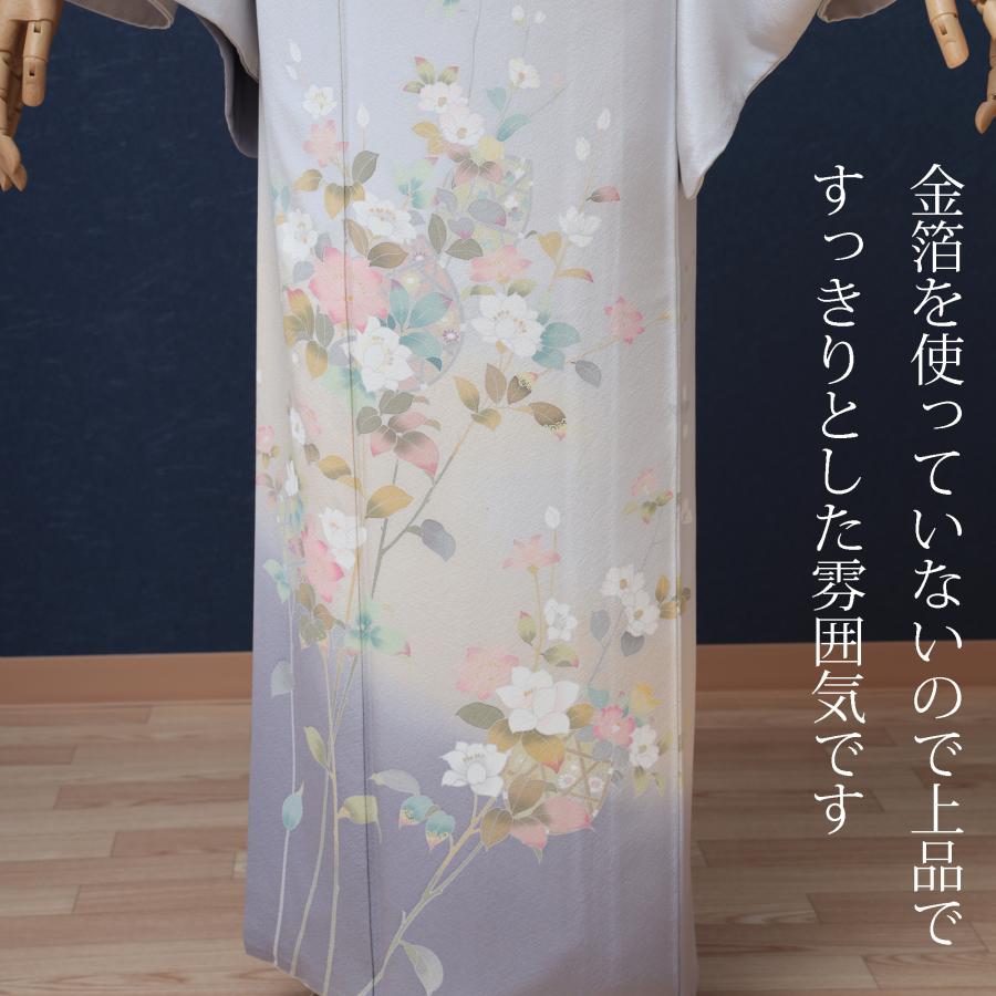 rinrin☆訪問着単品　加賀友禅　入学式　七五三 訪問着 着物 レンタル 入学式 卒業式 結婚式 お宮参り 七五三 淡い