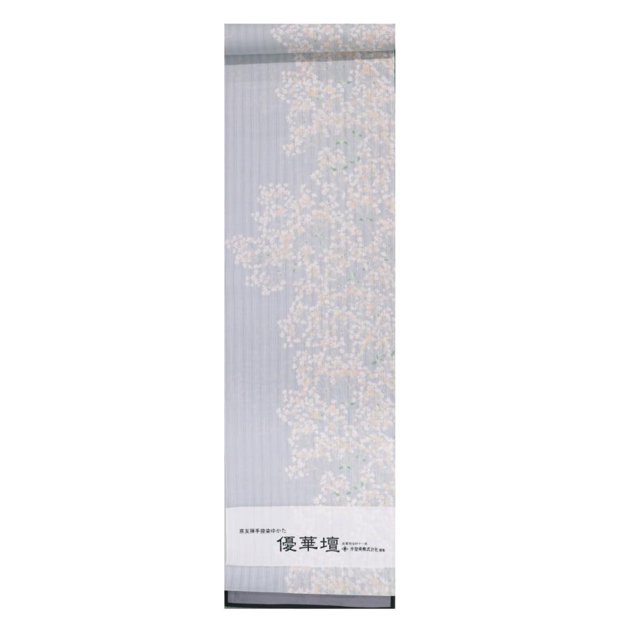 井登美 浴衣 反物 レディース ライトグレーカスミソウ かすみ草 優華壇